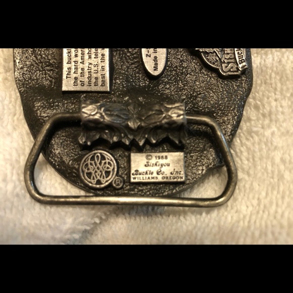 🆕 Vintage Siskiyou 1988 American Communications Workers Belt Buckle - Picture 4 of 4